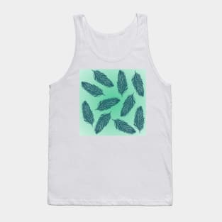 Green feathers Tank Top